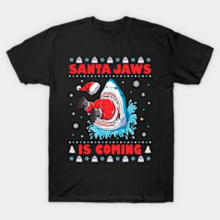 Santa Jaws Is Coming T-Shirt